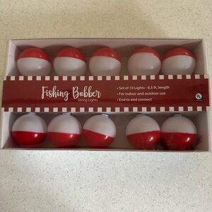 New Fishing Bobber String Lights Indoor & Outdoor Christmas Camping Cabin 8.5 ft